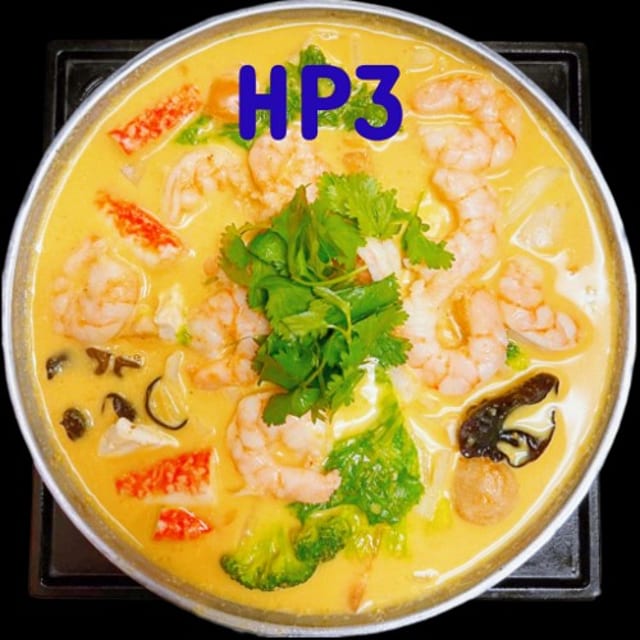 HP-3. Thai Yellow Curry Shrimp Hot Pot.