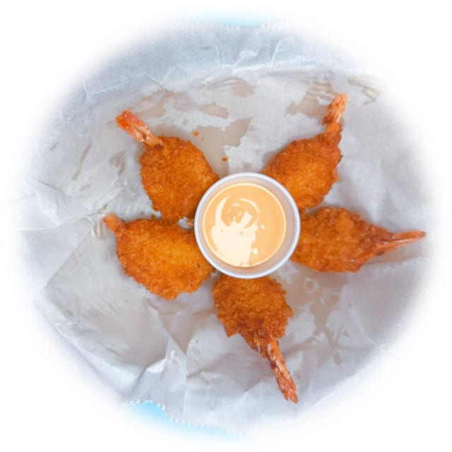 Breaded butterfly shrimp (5 pcs).